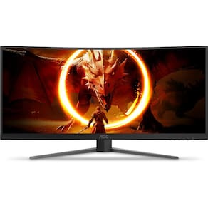 Monitor Gamer Curvo 34" LED AOC AGON U34G4C/57 Ultrawide QHD 180Hz 0,5ms Preto e Cinza - 1