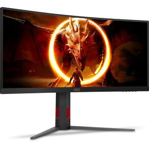 Monitor Gamer Curvo 34" LED AOC AGON U34G4C/57 Ultrawide QHD 180Hz 0,5ms Preto e Cinza - 2