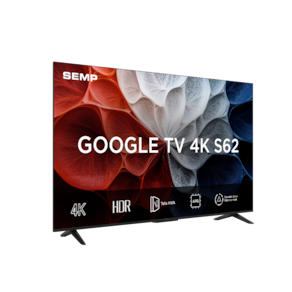 Smart TV 65" 4K Semp 65S62 Google TV Processador AiPQ Dolby Audio Preta - 1