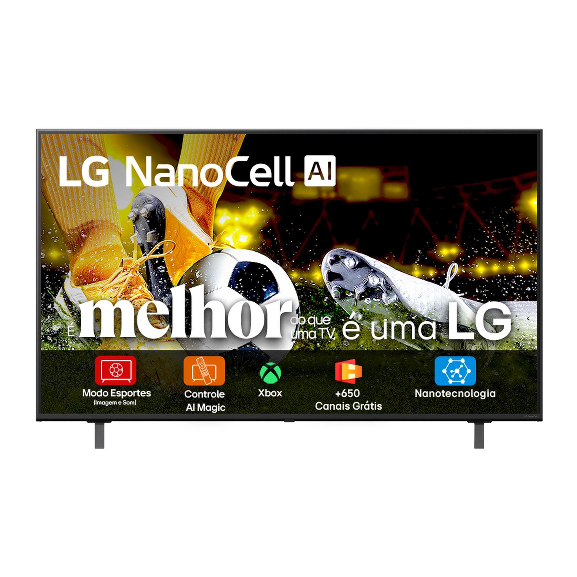 SMART TV 65" 4K LG 65NANO80ASA NanoCell Processador a7 AI Gen8 WebOS 25 Charcoal Black - 1