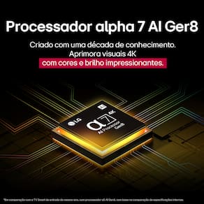 SMART TV 65" 4K LG 65NANO80ASA NanoCell Processador a7 AI Gen8 WebOS 25 Charcoal Black - 3