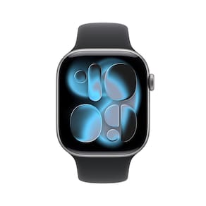 Apple Watch Series 11 GPS+ Cellular 46mm Cinza-Espacial Pulseira P/M Esportiva Preta - 1