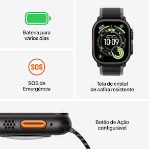 Apple Watch Ultra 3 GPS+ Cellular 49mm Pulseira Loop Alpina G Preta - 2