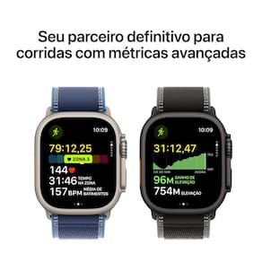 Apple Watch Ultra 3 GPS+ Cellular 49mm Preto Pulseira Loop Trail P/M Preta-Carvão - 3