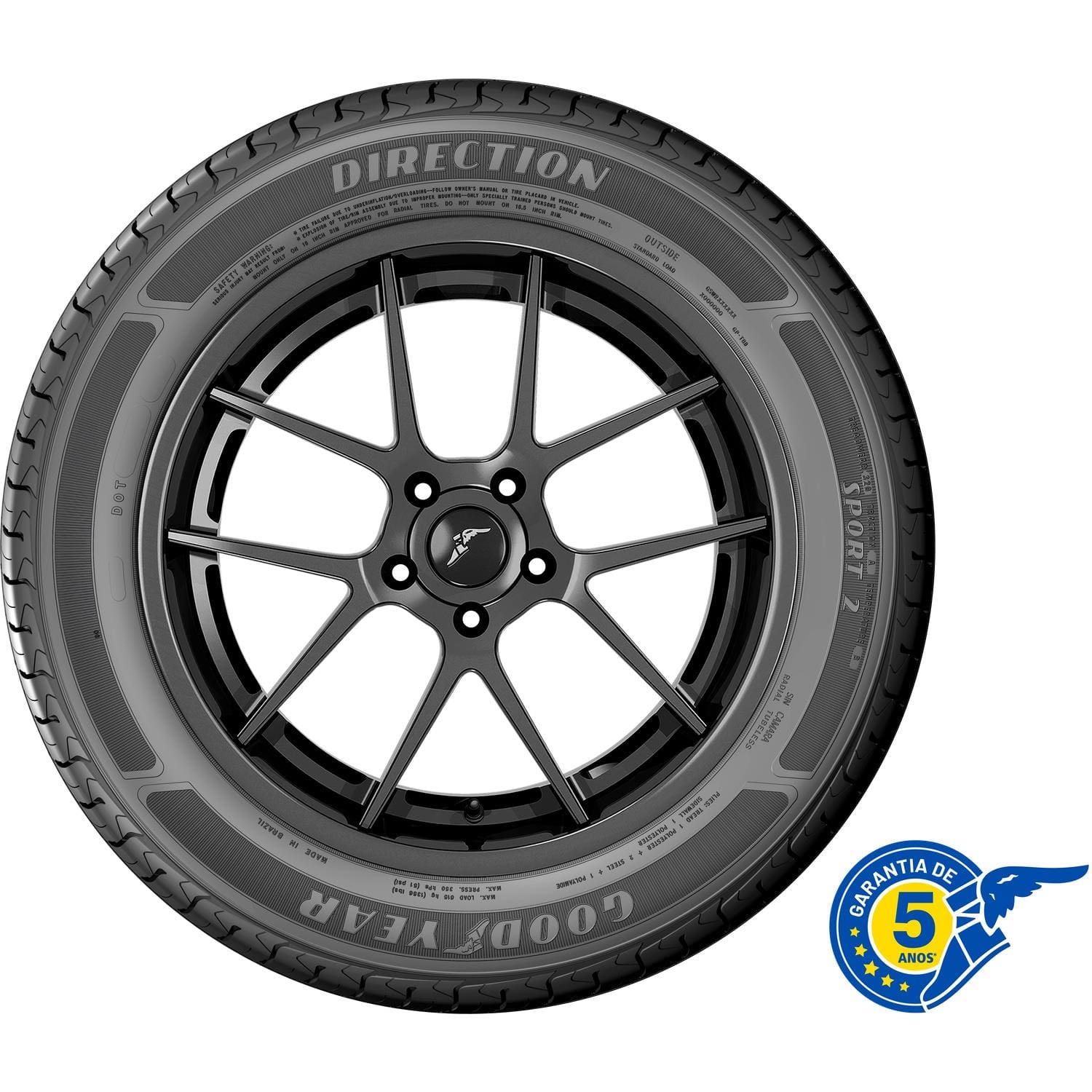 Pneu Goodyear Direction Sport 2 185/60R15 88H XL Aro 15 Treadwear 260 - 2