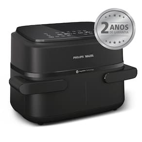 Fritadeira Airfryer Philips Walita Série 1000 NA150 7,1L 1850W Cesto Duplo Preta - 220V - 1