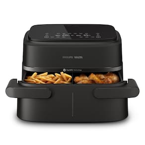 Fritadeira Airfryer Philips Walita Série 1000 NA150 7,1L 1850W Cesto Duplo Preta - 220V - 3