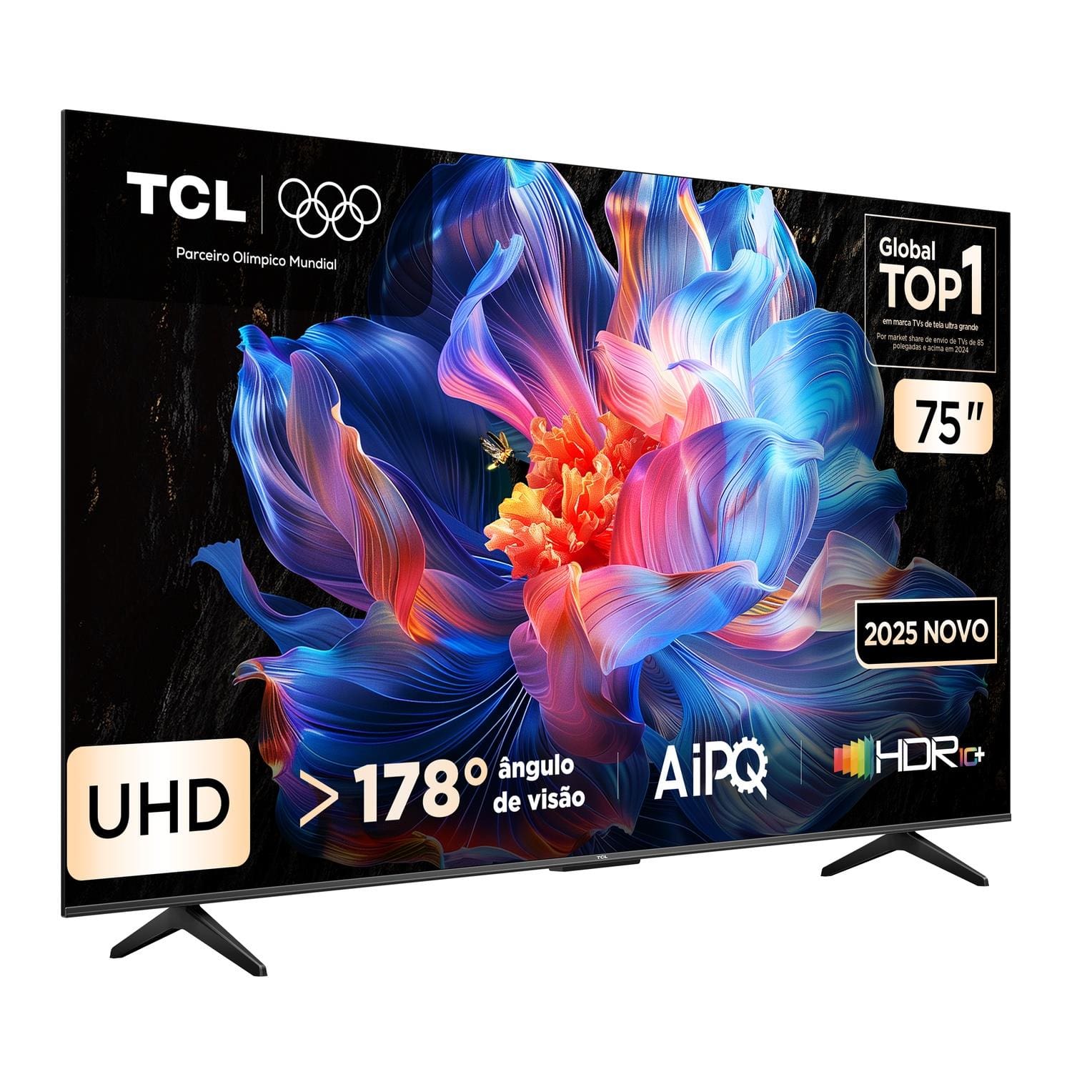 Smart TV 75" 4K TCL 75P6K Google TV HDR10+ Processador AiPQ - 1