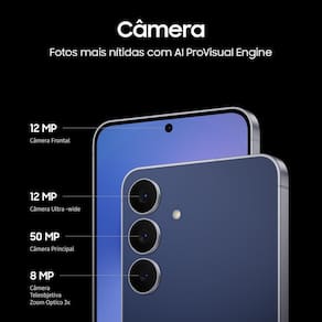Smartphone Samsung Galaxy S25 FE 5G Tela 6,7” AMOLED 128GB 8GB RAM Câmera 50MP Azul-Marinho - 3