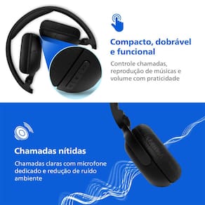 Fone de Ouvido Philips TAH2209BK/00 Headphone Bluetooth 25h Bateria Dobrável Preto - 2