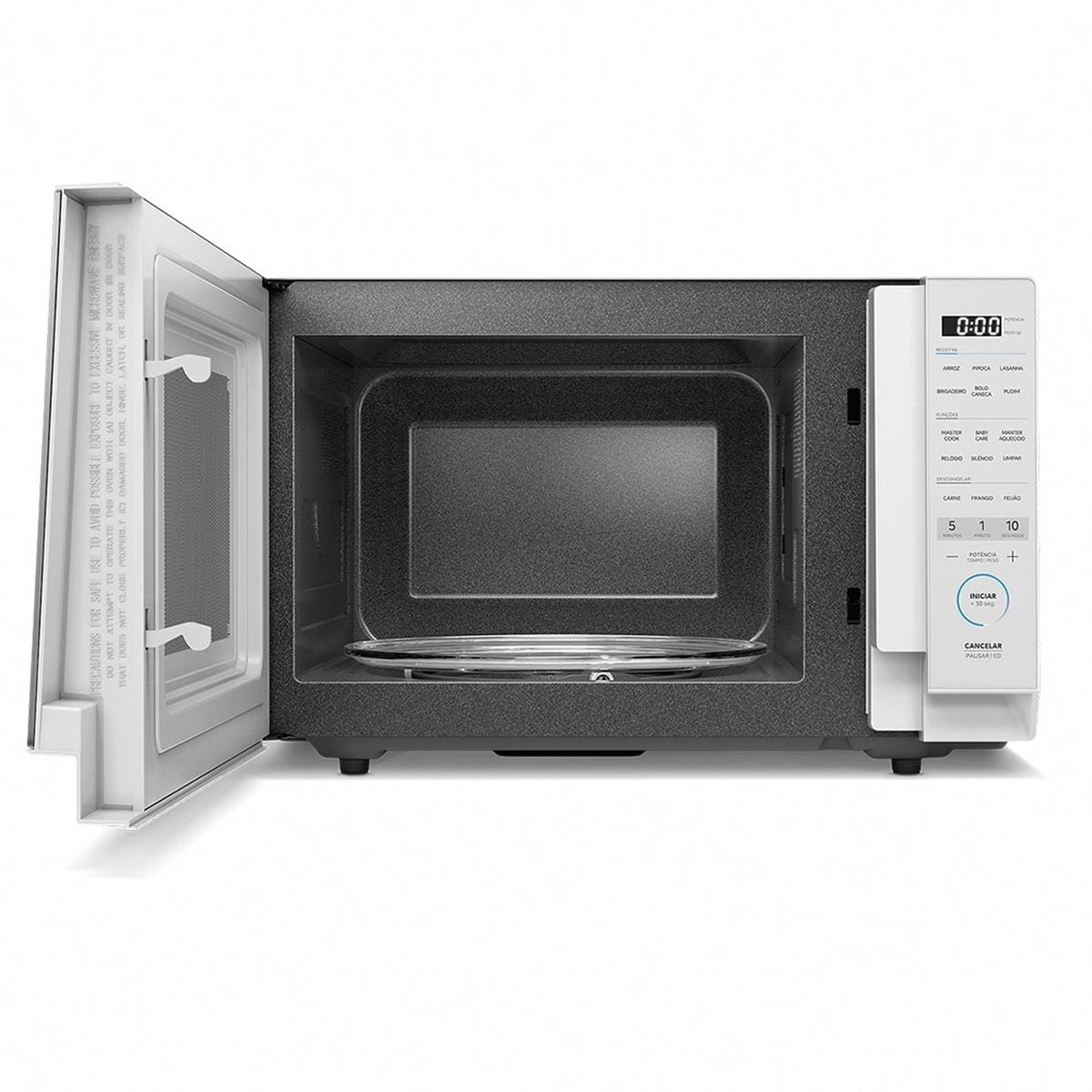 Forno Micro-ondas Midea MasterCook MHP35B 35L MasterClean 10 Níveis de Potência Branco - 110V - 1