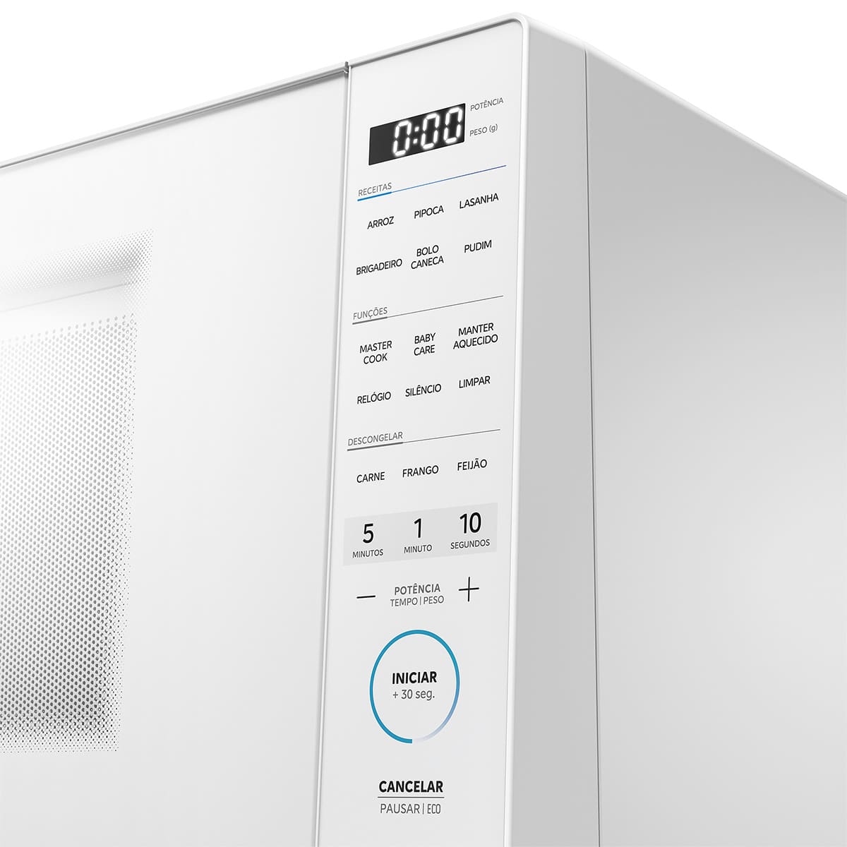 Forno Micro-ondas Midea MasterCook MHP35B 35L MasterClean 10 Níveis de Potência Branco - 110V - 3
