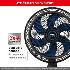 Ventilador de Mesa Arno Air Force VA46 40cm 140W 6 Pás 3 Velocidades Preto - 110V - 2