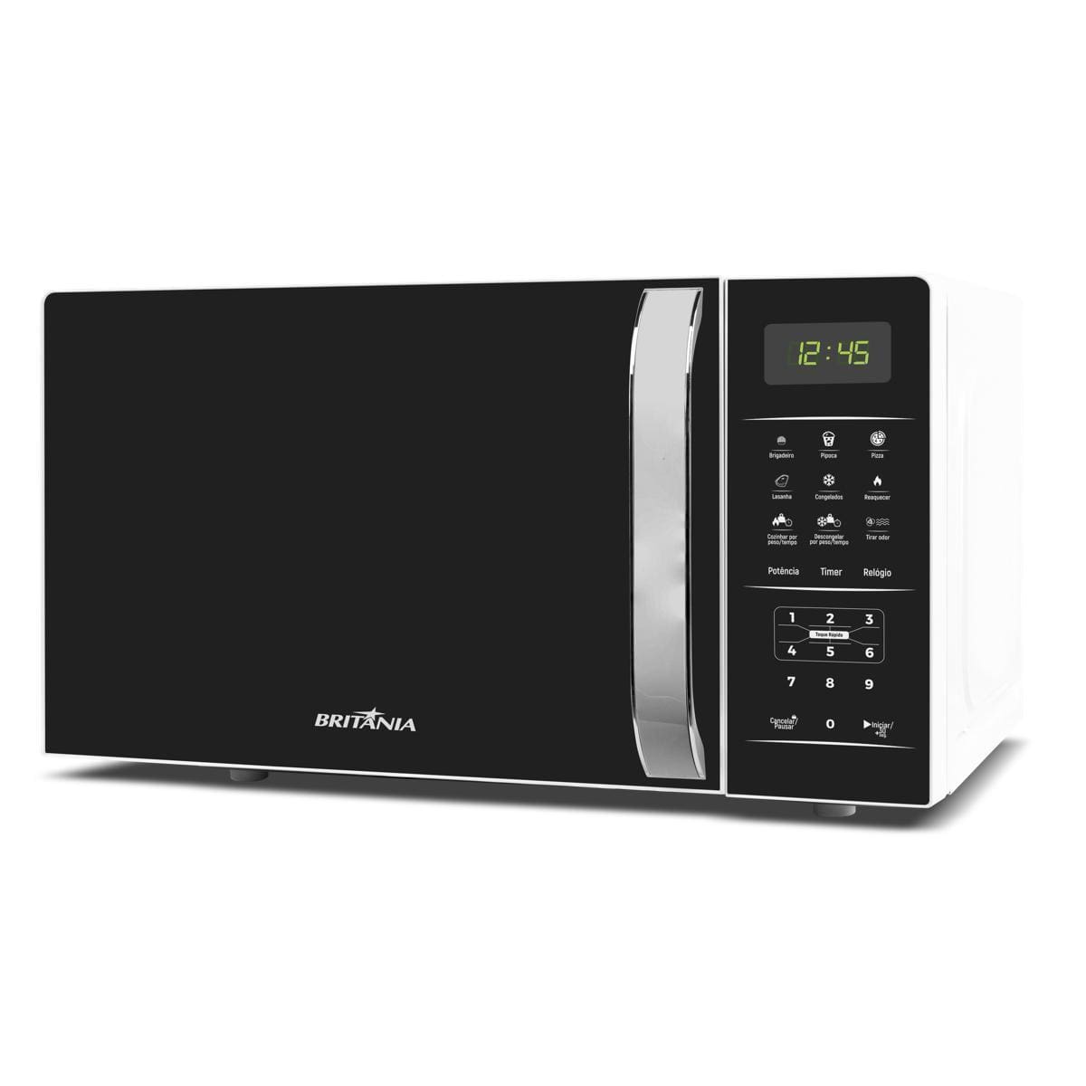Micro-ondas Britânia BMO23 20L Limpa Fácil 1100W Preto/Branco - 110V - 1