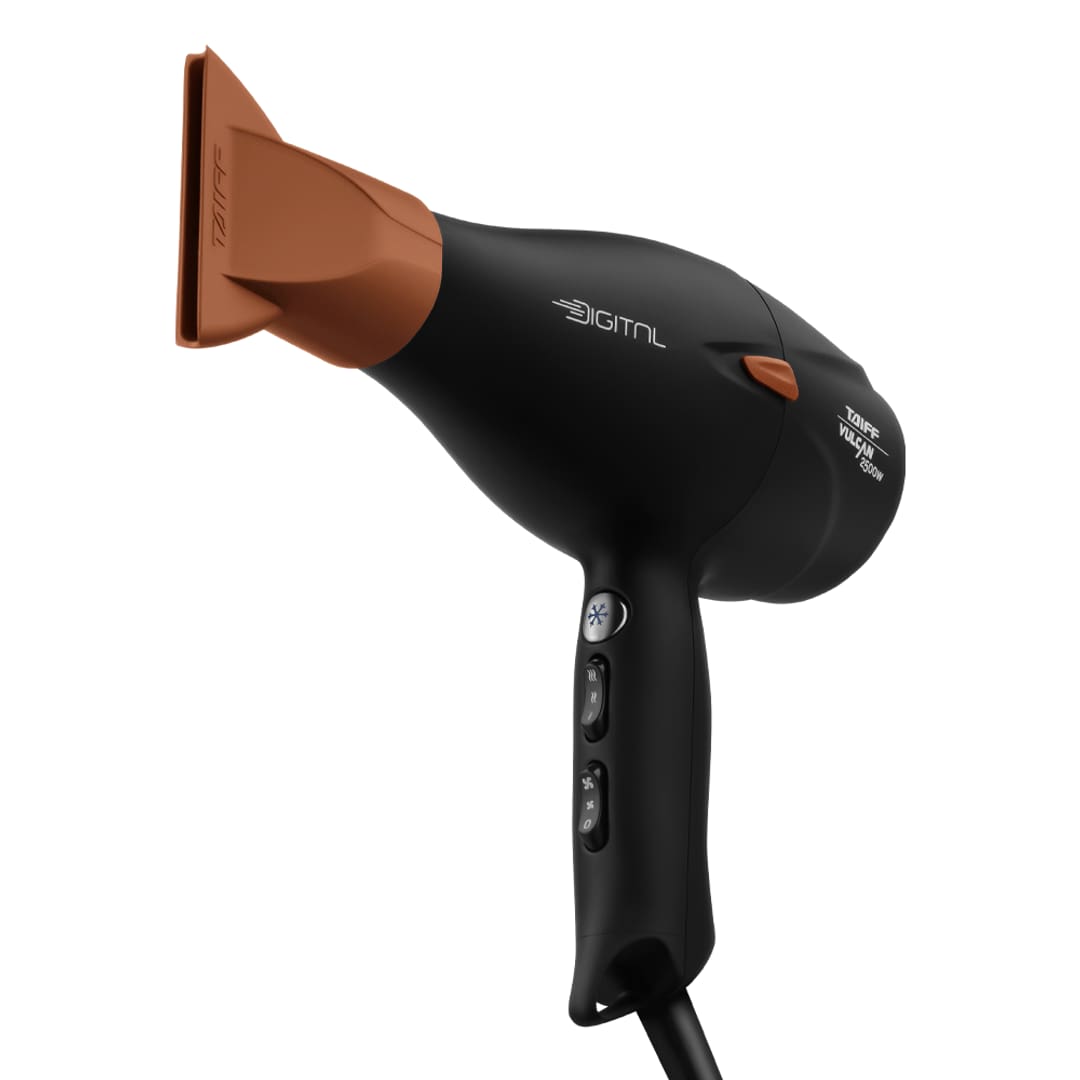Secador de Cabelo Taiff Vulcan Digital 2500W Motor Digital Íons Anti-Frizz Preto e Cobre - 220V - 1