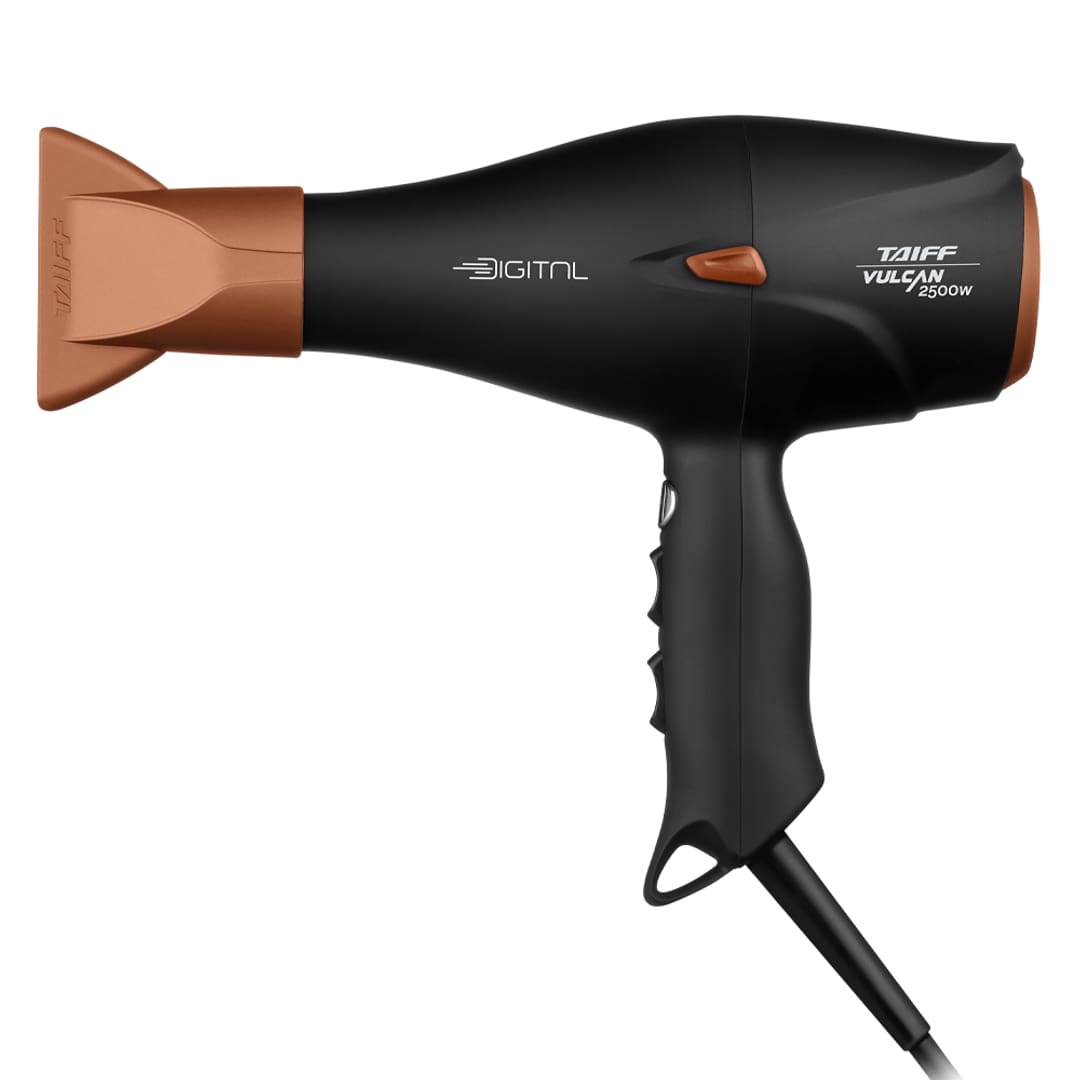 Secador de Cabelo Taiff Vulcan Digital 2500W Motor Digital Íons Anti-Frizz Preto e Cobre - 220V - 2