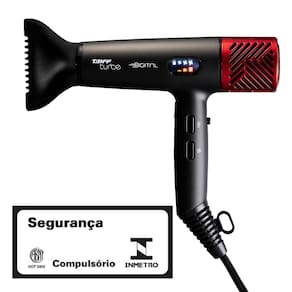 Secador de Cabelos Taiff Turbe Digital Íons Negativos 2400W Preto/Vermelho - 127V - 2