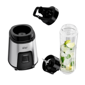 Liquidificador Portátil Wap Blender Go WBG600 600ml 300W 2 Copos Squeeze Preto Inox - 110V - 3