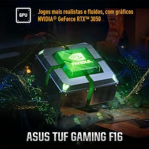 Notebook Gamer 16” Asus TUF Gaming F16 FX607VJ-RL002 Intel Core 5 210H 8GB RAM 512GB SSD RTX 3050 Mecha Gray - 3