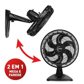 Ventilador de Mesa Arno VE60 X-treme 6 2em1 40cm 140W Silencioso Preto - 110V - 3