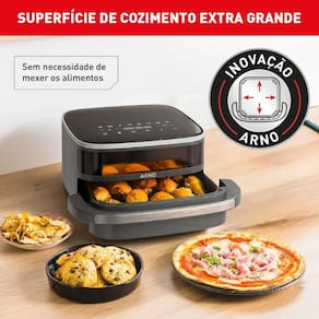 Fritadeira Elétrica Air Fryer Arno Easy Fry Extra AFP4 4L 1700W Painel Digital Preta Inox - 220V - 2