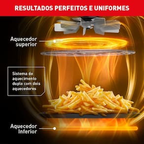 Fritadeira Elétrica Air Fryer Arno Easy Fry Extra AFP4 4L 1700W Painel Digital Preta Inox - 220V - 3