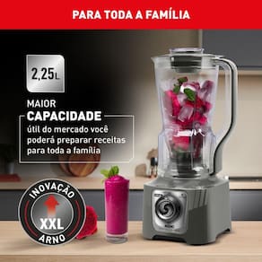 Liquidificador Arno Power Max XXL LN87 2200W Jarra 2,25L 6 Lâminas Powelix Cinza - 110V - 3