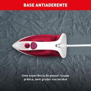 Ferro a Vapor Arno Essentialgliss FMQ 1200W Base Antiaderente Vermelho - 110V - 3