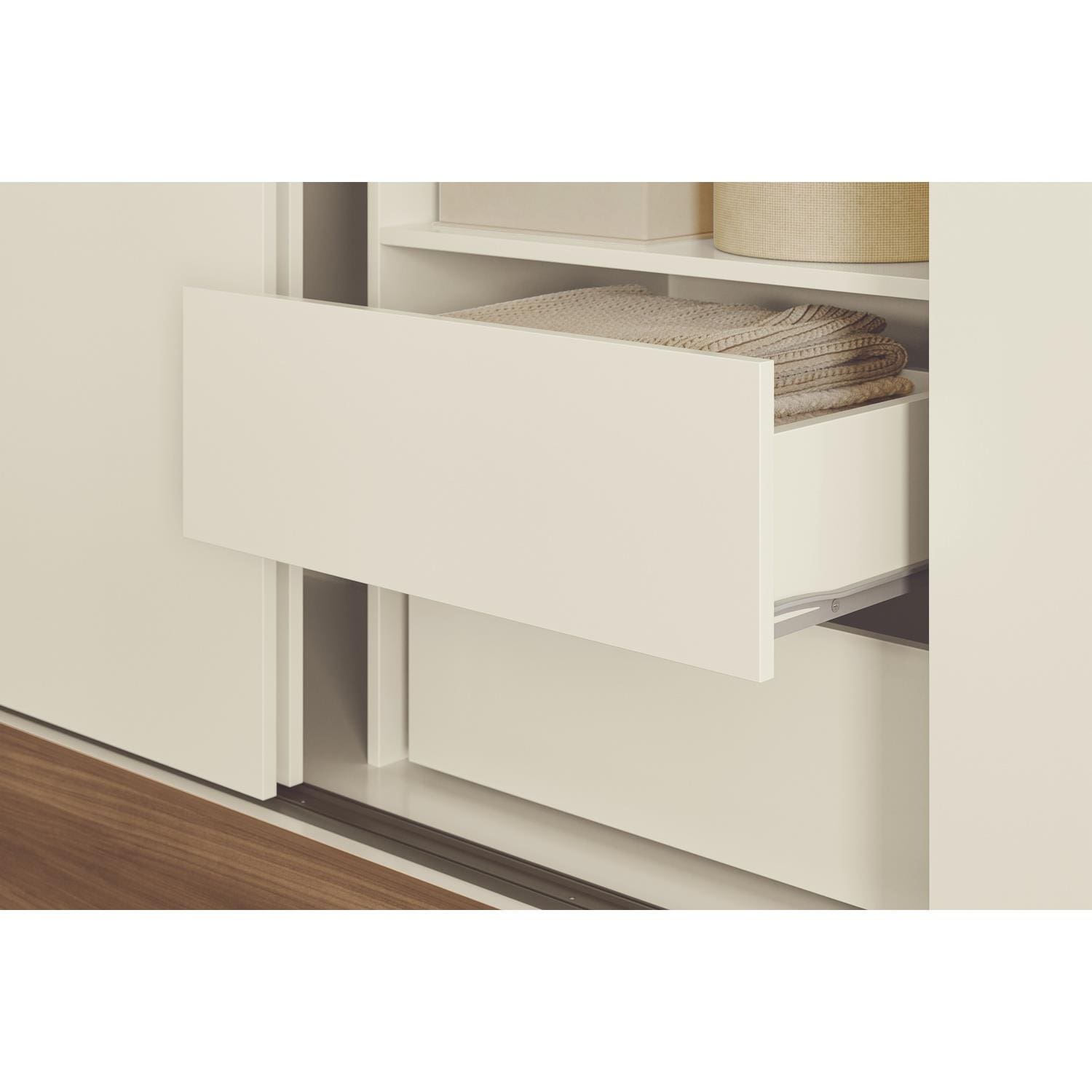 Guarda Roupa Santos Andirá Lisboa 3 Portas Deslizantes com Espelho - Jequitibá/Off White - 2