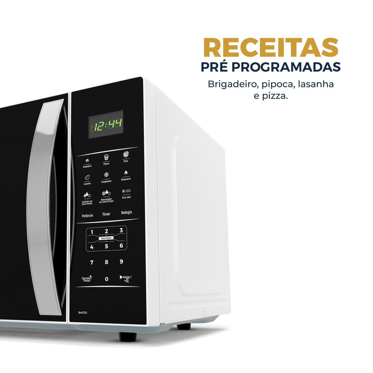 Forno Micro Ondas Britânia BMO38 33 Litros Teclas Fáceis FIT Preto - 110V - 1