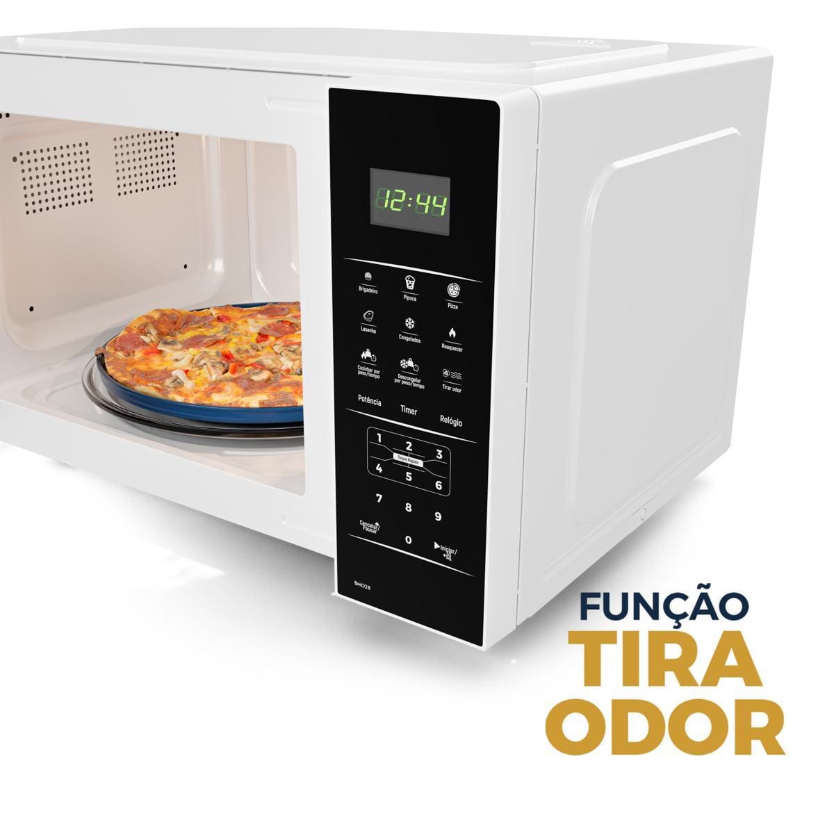 Forno Micro Ondas Britânia BMO38 33 Litros Teclas Fáceis FIT Preto - F MIC 33L BRITANIA BMO38 220V BRANCO/PRETO - 2