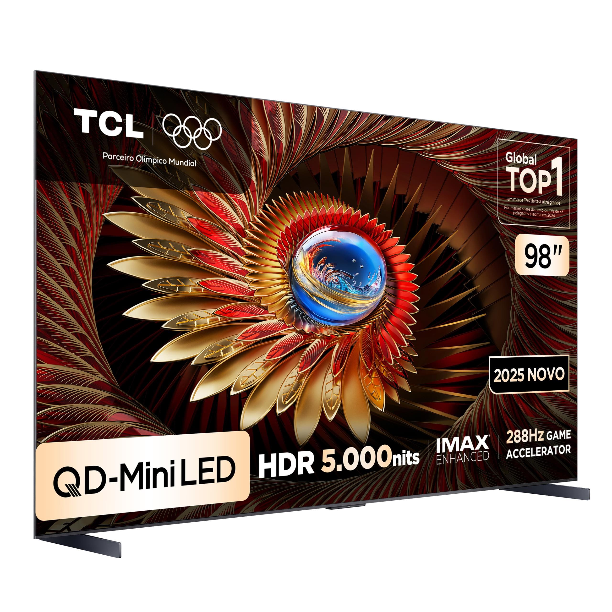 Smart TV TCL 98" 4K Neo Mini LED 98C8K 144Hz Google TV Zero Border - 1