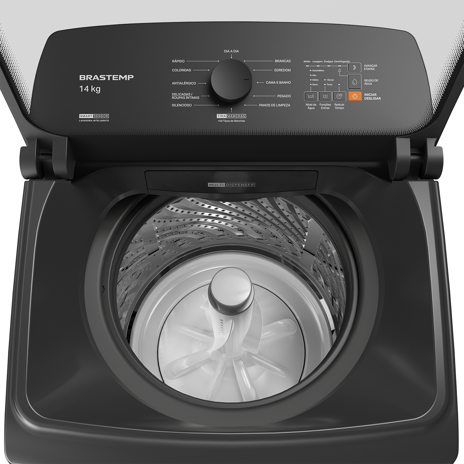 Máquina de Lavar 14kg Brastemp BWJ14A9 Platinum Smart Sensor Cinza - 220V - 3