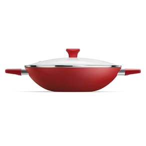 Wok Euro Home Intense 32 cm com Alça - Vermelho - 1