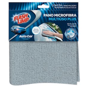 Pano Flash Limp Microfibra Automotivo Plus 35x35cm Alta Absorção Limpeza Sem Riscos - 2