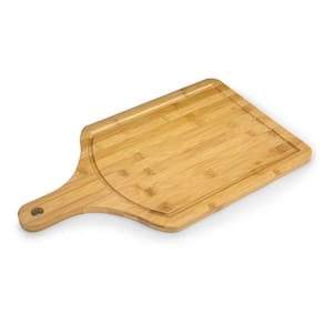 Tábua de Churrasco Euro Home Retangular 50x30cm Sulcos e Cabo Bambu Natural - 1