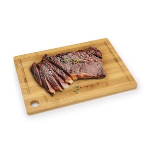 Tábua de Corte Euro Home Retangular 28x20cm Sulcos Bambu Natural - 2