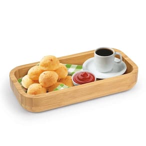 Gamela Retangular Funda Euro Home BAM2918 24x12cm Bambu Natural - 2