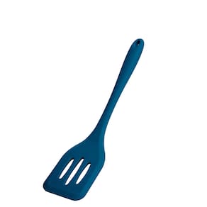Espátula Vazada de Silicone Euro Home SIL2850 Azul Resistente ao Calor Flexível Fácil Limpeza - 1