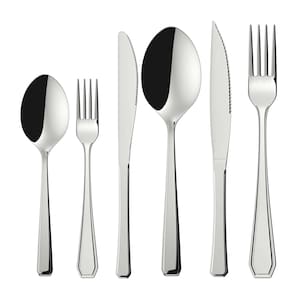 Faqueiro Euro Home Strauss Classic FQM42C 42 Peças Aço Inox Cabo Decorado Serve 6 Pessoas - 1