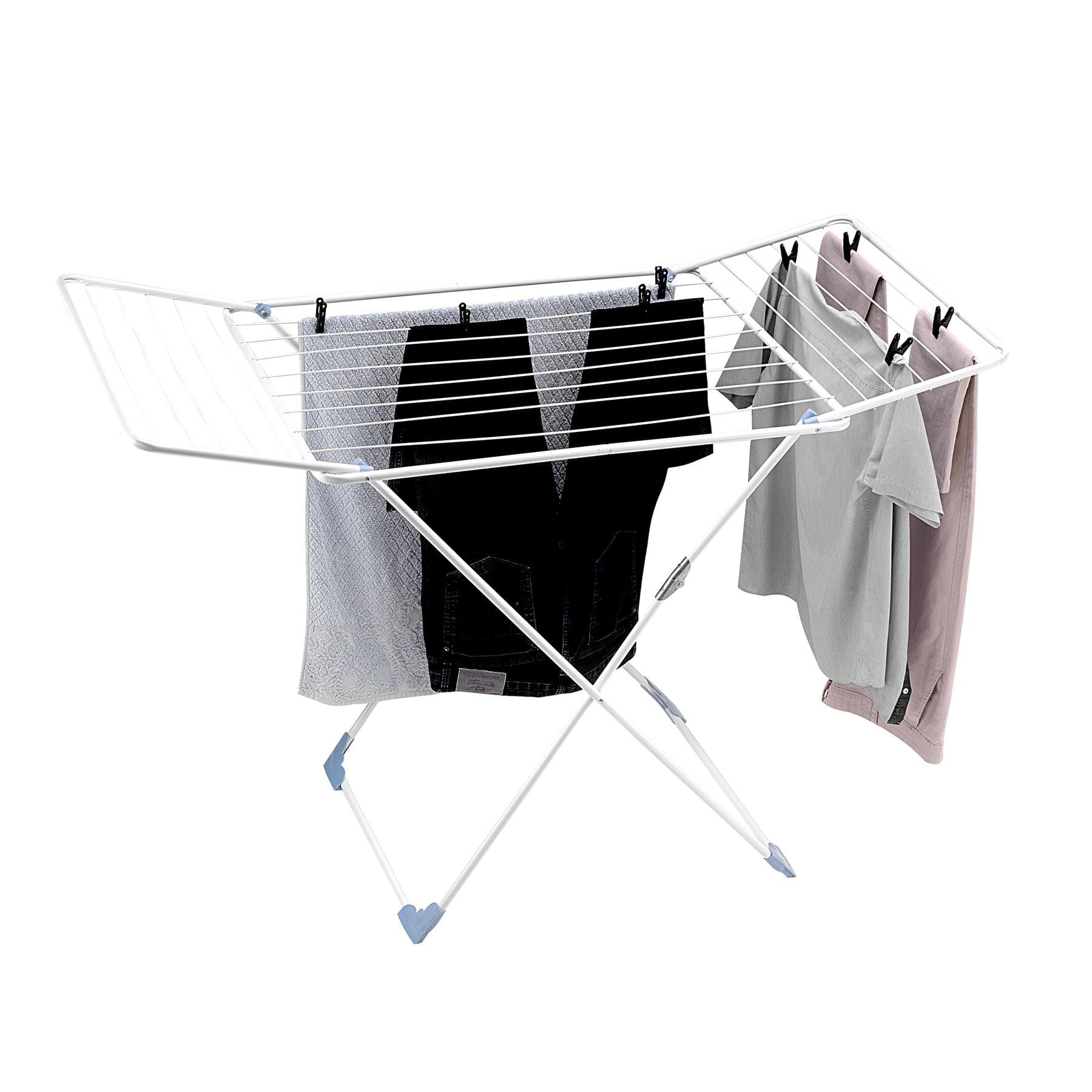 Varal de Chão com Abas Grande Utimil Dobradiça Inteligente Branco - 2