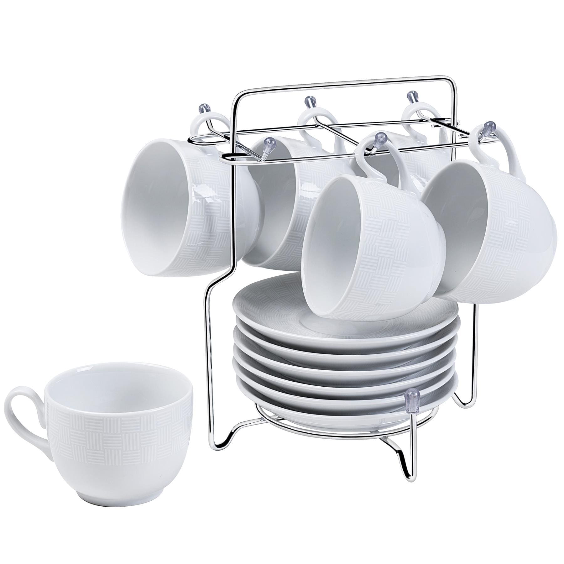Suporte Organizador para Xícaras e Pires Utimil Pintura Epóxi - Cromado - 1
