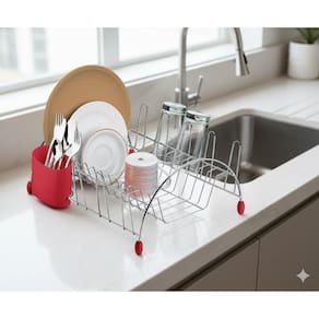 Escorredor de Louça Utimil CR490 13 Pratos 8 Copos Cromado - 3