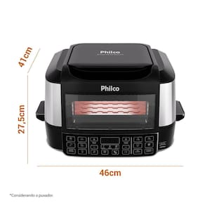 Fritadeira Elétrica Air Fryer Philco Oven PAF12A 12L Grill Preta - 110V - 1
