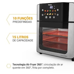 Fritadeira Elétrica Oven Philco PAF15A 15L Redstone Preta - 220V - 3