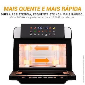 Fritadeira Elétrica Air Fryer Philco Oven PAF15B 15L Preta - 110V - 2
