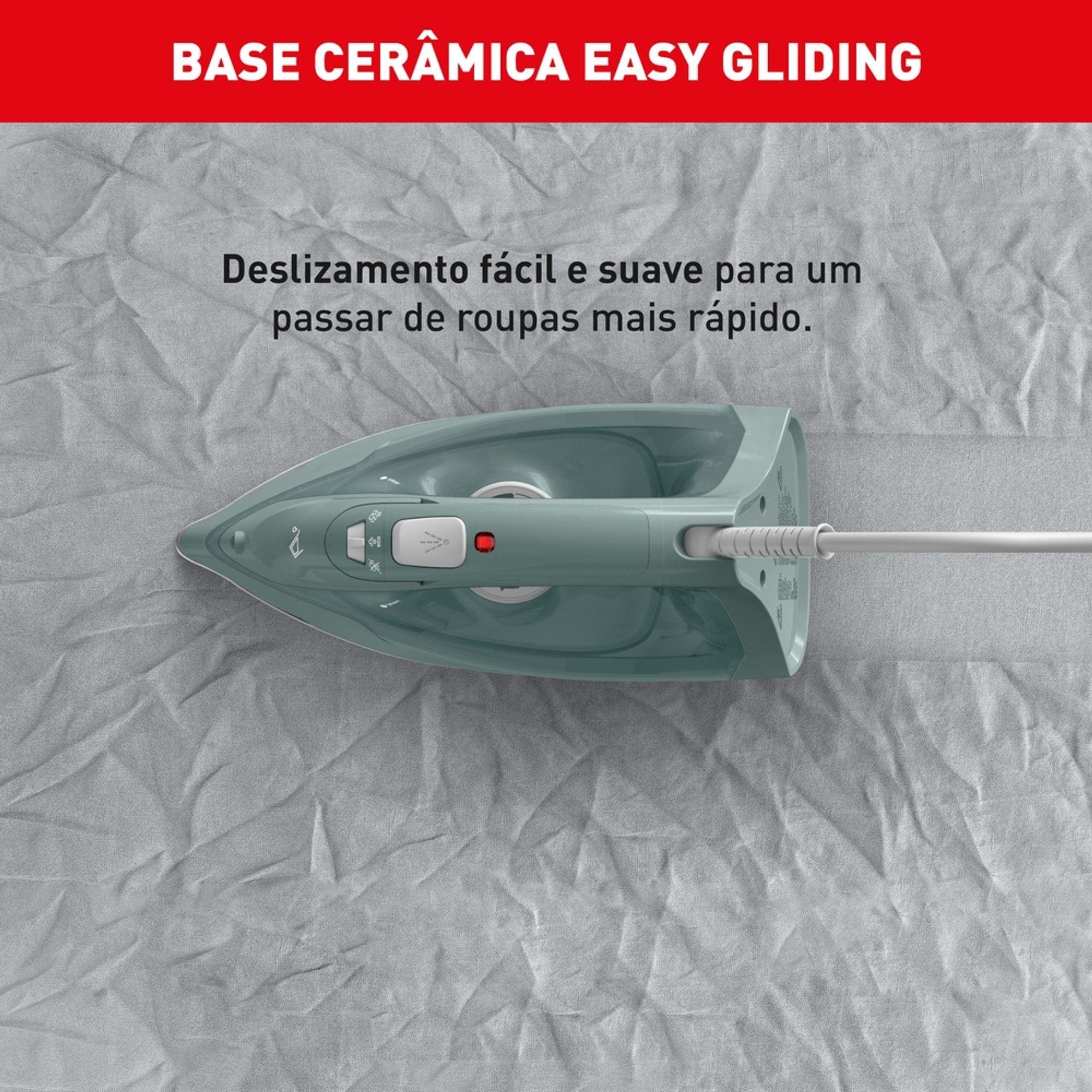 Ferro de Passar a Vapor Arno FECP Ecogliss Protect Desligamento Automático Verde - 110V - 3