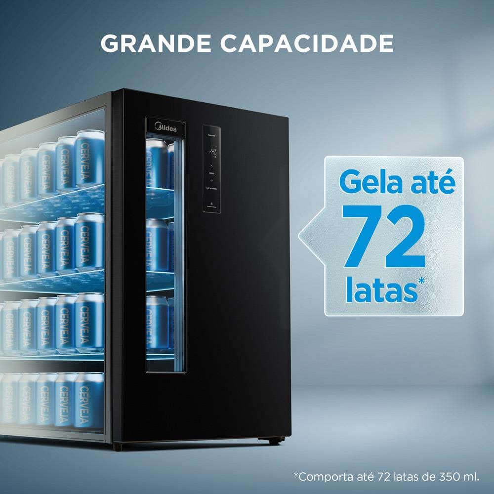 Cervejeira Midea MDRX150 82L Frost Free Painel Touch 5 Modos de Resfriamento Preta - 220V - 3