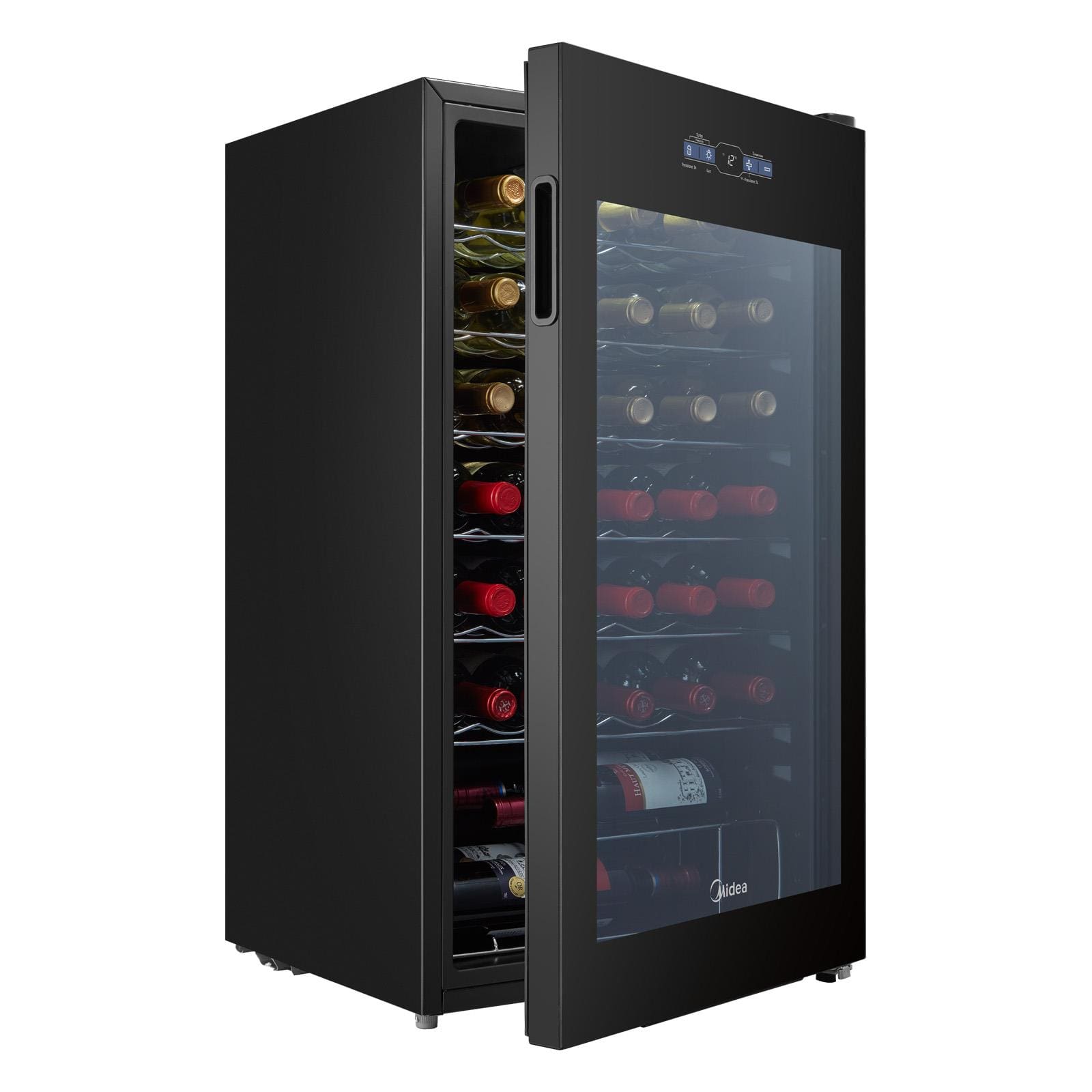 Adega Midea 34 Garrafas MDRW150FGGGL3 Porta de Vidro Painel Touch Bivolt Preta - 2