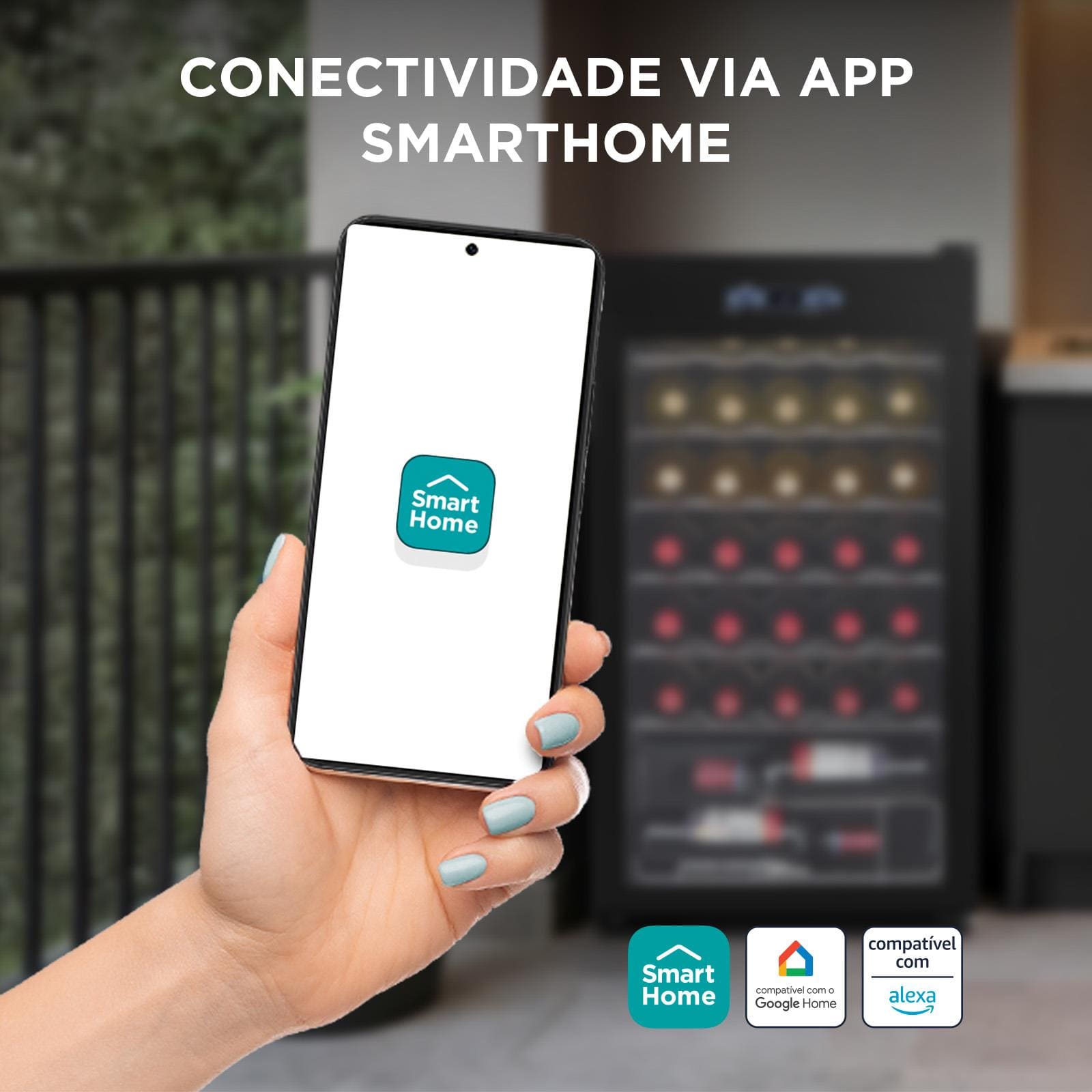 Adega Midea 34 Garrafas MDRW150FGGGL3 Porta de Vidro Painel Touch Bivolt Preta - 3